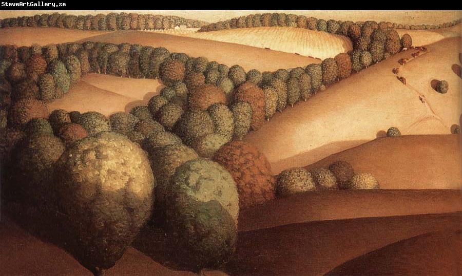 Grant Wood Near the sunset